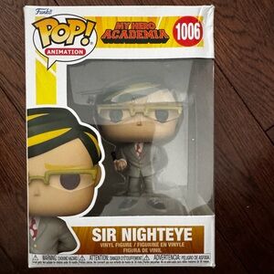 Funko Pop Animation Sir Nighteye with Yellow and Black Accents